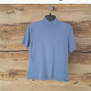 Talbots Light Blue Knit Top Size M